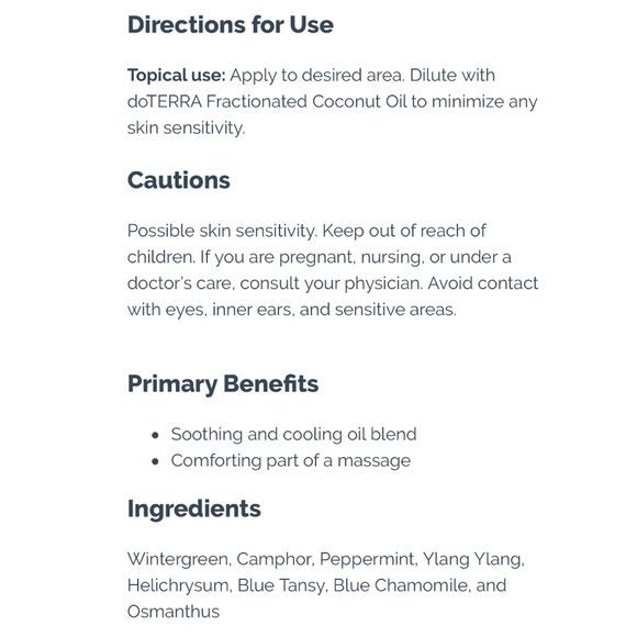 dōTERRA | Deep Blue Essential Oil 5mL - Picture 4 of 4